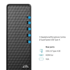 HP Slim Desktop Computer, Intel Core i3-1210, 8GB RAM, 256GB SSD, Mouse & Keyboard Included, Windows 11 Home* Gaming Desktops