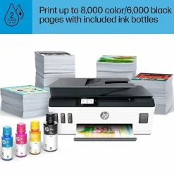 Color Printers<HP Smart Tank Plus 651 Wireless All-in-One Ink Tank Printer with up to 2 Years of Ink Included (7XV38A)