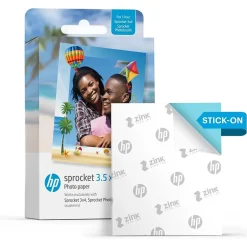 Hot Sprocket 3.5 x 4.25" Zink Sticky-Backed Photo Paper, 50 Sheets/Pack (IZ3X450) Photo Paper