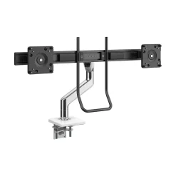 Humanscale Adjustable Dual Arms, Up to 28" Monitor, Silver (M82HBW)* Monitor Mounts & Stands