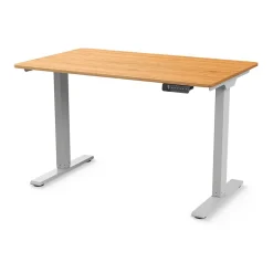 Outlet eFloat Go 2.0 48"W Electric Rectangular Adjustable Standing Desk, Bamboo (FYH12TS2448BM) Standing Desks