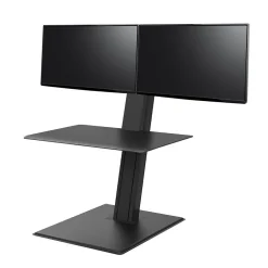 QuickStand Eco 28"W Manual Rectangular Adjustable Standing Portable Desk for Dual Monitors, Black (QSE2DMB) Standing Desks