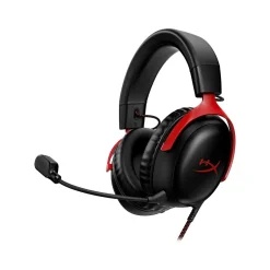 HyperX Cloud III Noise Canceling Stereo Gaming Headset, USB, 3.5mm, Black/Red (727A9AA)* Gaming Headsets