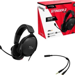 HyperX Cloud Stinger 2 Core Gaming Headset, 3.5mm, UC Certified, Black (683L9AA)* Gaming Headsets