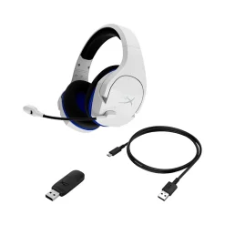 HyperX Cloud Stinger Core Wireless Noise Canceling Stereo Gaming Over-the-Ear Headset, White (4P5J1AA)* Gaming Headsets