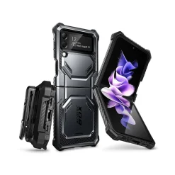 Cell Phone Cases<i-Blason Armorbox Black Rugged Case for Samsung Galaxy Z Flip4 (Galaxy2022-ZFlip4-5G-Armorbox-Black)