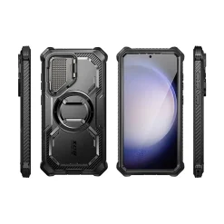 Cell Phone Cases<i-Blason ArmorBox MagSafe Rugged Case for Samsung Galaxy S24, Shock Absorbing, Black (GS24ABSPBK)