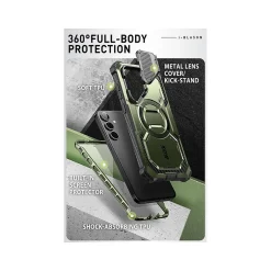 Cell Phone Cases<i-Blason ArmorBox MagSafe Rugged Case for Samsung Galaxy S24, Shock Absorbing, Dark Green (GS24ABSPGN)