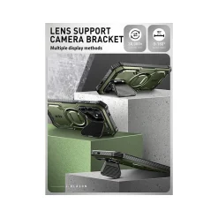 Cell Phone Cases<i-Blason ArmorBox MagSafe Rugged Case for Samsung Galaxy S24, Shock Absorbing, Dark Green (GS24ABSPGN)