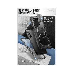 Cell Phone Cases<i-Blason ArmorBox MagSafe Rugged Case for Samsung Galaxy S24+, Shock Absorbing, Black (GS24PLUSABSPBK)