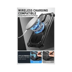 Cell Phone Cases<i-Blason ArmorBox MagSafe Rugged Case for Samsung Galaxy S24+, Shock Absorbing, Black (GS24PLUSABSPBK)