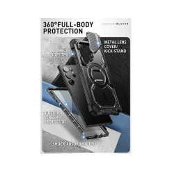 Cell Phone Cases<i-Blason Armorbox MagSafe Rugged Case for Samsung Galaxy S24 Ultra, Shock-Absorbing, Black