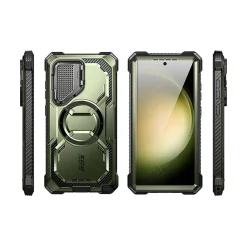 Cell Phone Cases<i-Blason Armorbox MagSafe Rugged Case for Samsung Galaxy S24 Ultra, Shock-Absorbing, Dark Green