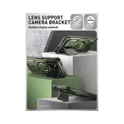 Cell Phone Cases<i-Blason Armorbox MagSafe Rugged Case for Samsung Galaxy S24 Ultra, Shock-Absorbing, Dark Green