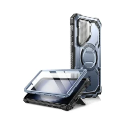 Cell Phone Cases<i-Blason ArmorBox MagSafe Rugged Case for Samsung Galaxy S24 Ultra, Metallic Blue (GS24UABSTT)