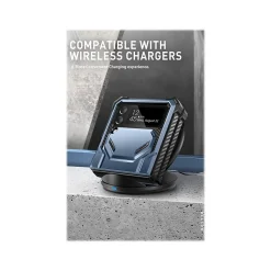 Cell Phone Cases<i-Blason Armorbox Metallic Blue Rugged Case for Samsung Galaxy Z Flip4 (Galaxy2022-ZFlip4-5G-Armorbox-Tilt)