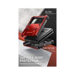 Cell Phone Cases<i-Blason Armorbox Metallic Red Rugged Case for Samsung Galaxy Z Flip4 (Galaxy2022-ZFlip4-5G-Armorbox-Ruddy)
