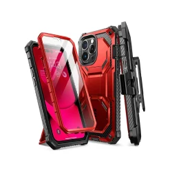Cell Phone Cases<i-Blason Armorbox Metallic Red Rugged Case for iPhone 14 Pro Max (iPhone2022Pro-6.7-Armorbox-SP-Ruddy)