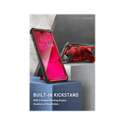 Cell Phone Cases<i-Blason Armorbox Metallic Red Rugged Case for iPhone 14 Pro Max (iPhone2022Pro-6.7-Armorbox-SP-Ruddy)