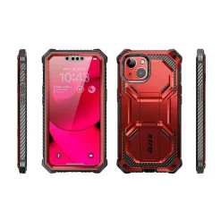 Cell Phone Cases<i-Blason ArmorBox Metallic Red Rugged Case for iPhone 14 (iPhone2021/22-6.1-Armorbox-SP-Ruddy)