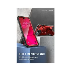 Cell Phone Cases<i-Blason ArmorBox Metallic Red Rugged Case for iPhone 14 Pro (iPhone2022Pro-6.1-Armorbox-SP-Ruddy)