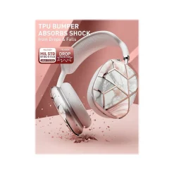 i-Blason Cosmo Case for AirPods Max, Marble Pink (AirPodsMax2020-Kits-Cosmo-Marble)