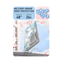 Cell Phone Cases<i-Blason Cosmo Clear BlueFly MagSafe Bumper Case for Samsung Galaxy S24 Ultra, Shock Absorbing, Clear/Blue (GS24UCOSMOSPBFY)