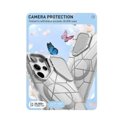 Cell Phone Cases<i-Blason Cosmo Clear MagSafe Case for Samsung Galaxy S24 Ultra, Shock-Absorbing