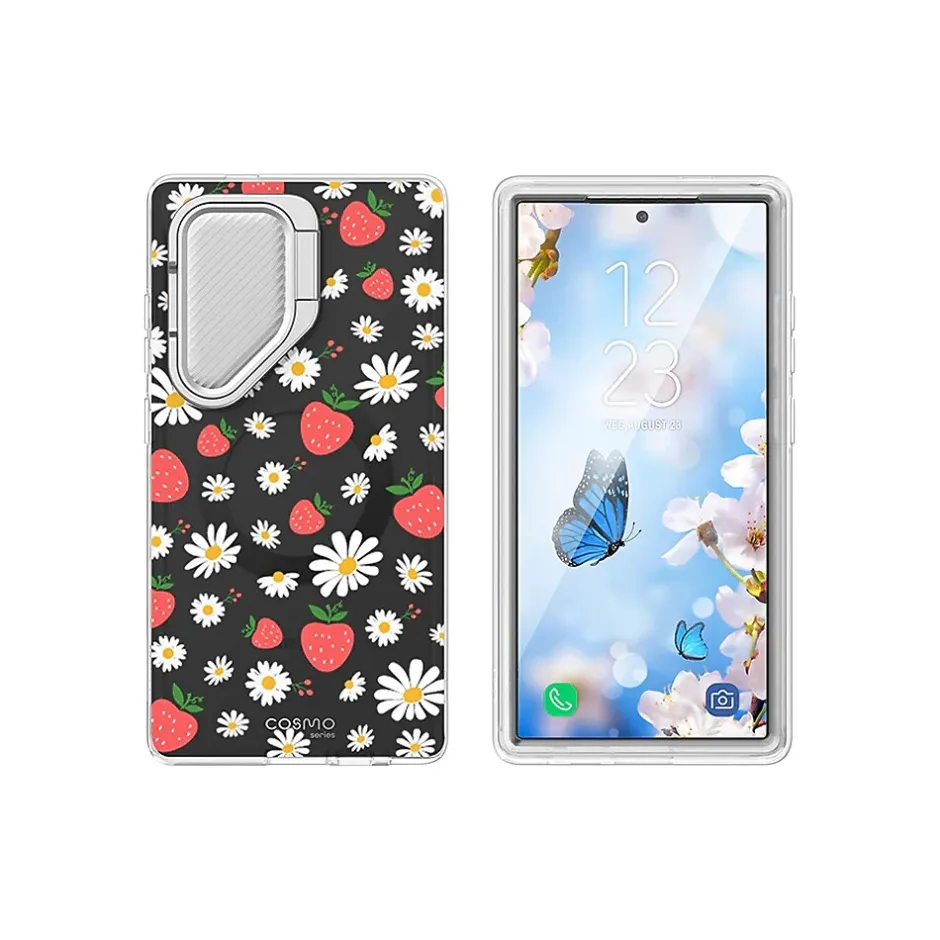 Cell Phone Cases<i-Blason Cosmo Colorful Strawberry MagSafe Case for Samsung Galaxy S24 Ultra, Shock-Absorbing, Multicolor
