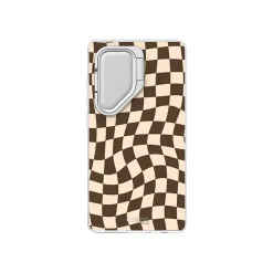 Cell Phone Cases<i-Blason Cosmo Cute Brown Checkers Case for Samsung Galaxy S24 Ultra, Shock-Absorbing
