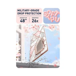 Cell Phone Cases<i-Blason Cosmo Cute Marble Pink MagSafe Case for Samsung Galaxy S24 Ultra, Shock-Absorbing