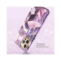 Cell Phone Cases<i-Blason Cosmo MagSafe Rugged Case for iPhone 12 Pro Max, Marble Purple (iPhone2020-6.7-Cosmo-SP-Ameth)