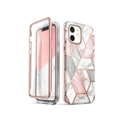 Cell Phone Cases<i-Blason Cosmo MagSafe Rugged Case for iPhone 12, Marble Pink (iPhone2020-6.1-Cosmo-SP-Marble)