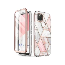 Cell Phone Cases<i-Blason Cosmo Marble Pink Case for Google Pixel 5 (GooglePixel5-Cosmo-SP-Marble)