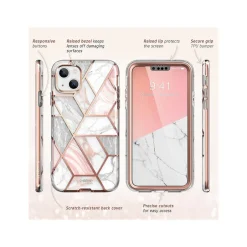 Cell Phone Cases<i-Blason Cosmo Marble Pink Case for iPhone 14 Plus (iPhone2022-6.7-Cosmo-SP-Marble)