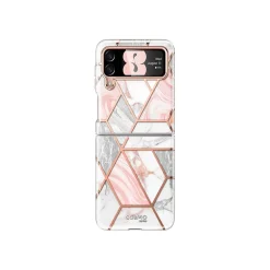 Cell Phone Cases<i-Blason Cosmo Marble Pink Snap Case for Samsung Galaxy Z Flip4 (Galaxy2022-ZFlip4-5G-Cosmo-Marble)