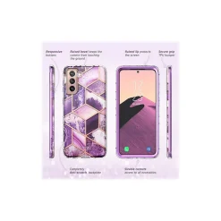Cell Phone Cases<i-Blason Cosmo Marble Purple Case for Samsung Galaxy S21 (Galaxy-S21-Cosmo-Ameth)