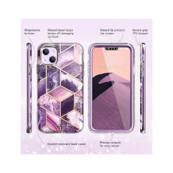 Cell Phone Cases<i-Blason Cosmo Marble Purple Case for iPhone 14 Plus (iPhone2022-6.7-Cosmo-SP-Ameth)