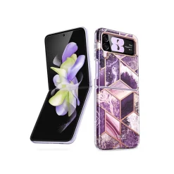 Cell Phone Cases<i-Blason Cosmo Marble Purple Snap Case for Samsung Galaxy Z Flip4 (Galaxy2022-ZFlip4-5G-Cosmo-Ameth)