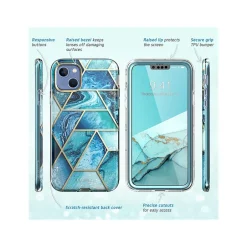 Cell Phone Cases<i-Blason Cosmo Ocean Blue Case for iPhone 14 Plus (iPhone2022-6.7-Cosmo-SP-Ocean)