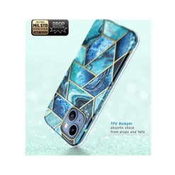 Cell Phone Cases<i-Blason Cosmo Ocean Blue Case for iPhone 14 Plus (iPhone2022-6.7-Cosmo-SP-Ocean)