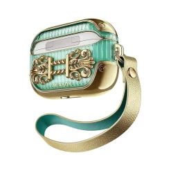 i-Blason Duchess Case for Apple AirPods Pro, Green (AirPodsPro2019-Duchess-Gold)