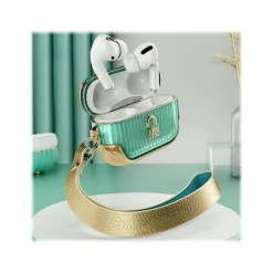 i-Blason Duchess Case for Apple AirPods Pro, Green (AirPodsPro2019-Duchess-Gold)