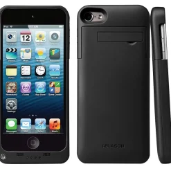 Cell Phone Cases<i-Blason PowerGlider 8-Pin Lightning Rechargeable Battery Case for Apple iPod Touch 5th Generation, Black