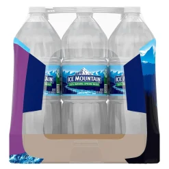 Bottled Water<Ice Mountain 100% Natural Spring Water, Regular Flavor, 33.8 oz. Plastic Bottles, 15/Carton (11475325)