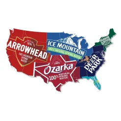 Bottled Water<Ice Mountain 100% Natural Spring Water, Regular Flavor, 33.8 oz. Plastic Bottles, 15/Carton (11475325)