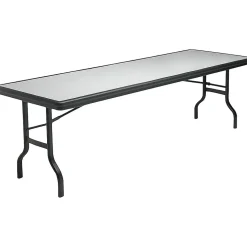 IndestrucTable™ Rectangular Folding Table, Granite/Black, 29"H x 96"W x 30"D Folding Tables