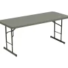 Clearance IndestrucTable TOO Adjustable Height Folding Table, 72" x 30", Charcoal (65627) Folding Tables
