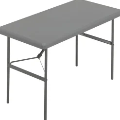 Discount ® IndestrucTables TOO™ 1200 Series Folding Table, 48x24", Charcoal (65207) Folding Tables