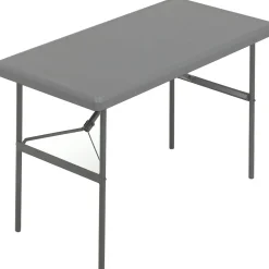 Discount ® IndestrucTables TOO™ 1200 Series Folding Table, 48x24", Charcoal (65207) Folding Tables